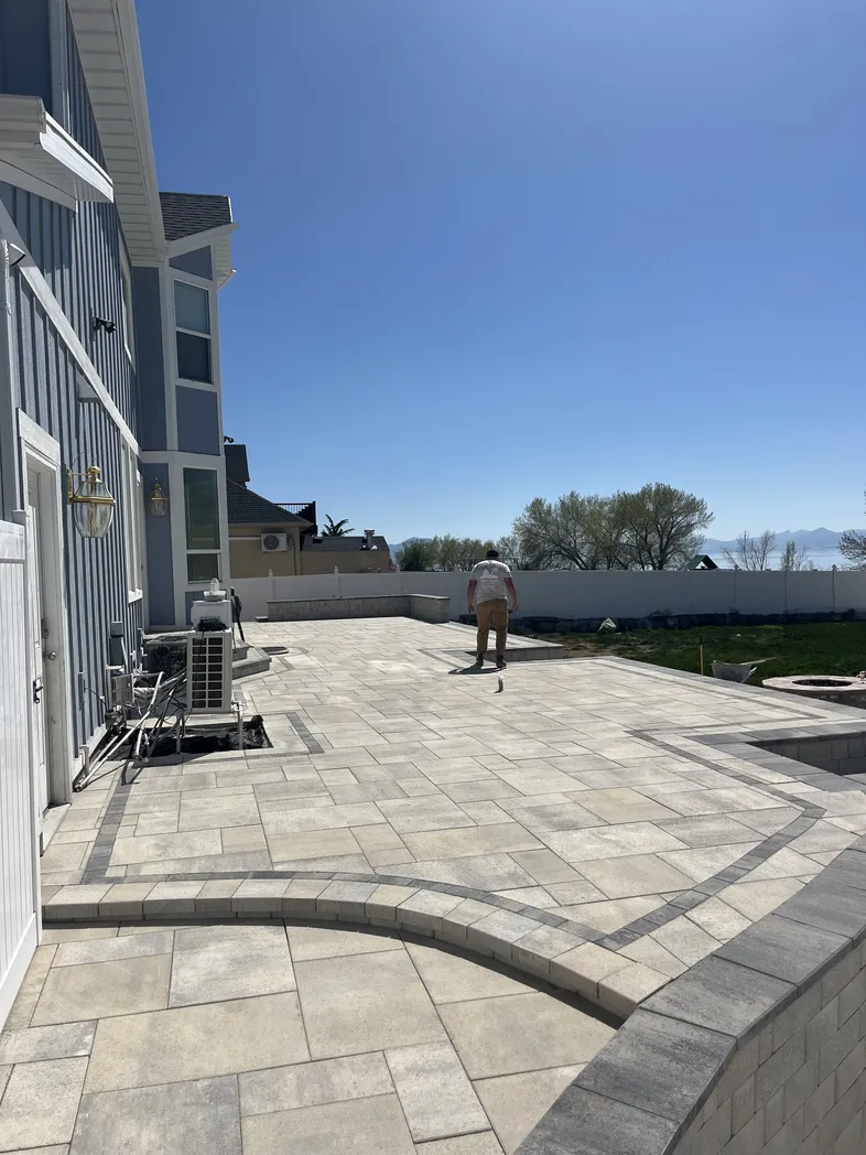 Spacious paver patio by Aloha Pavers & Concrete in Utah